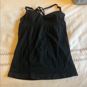 Athleta Black Ribbed Top